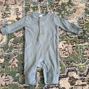 Gerber Light Blue Waffle Romper 3M
